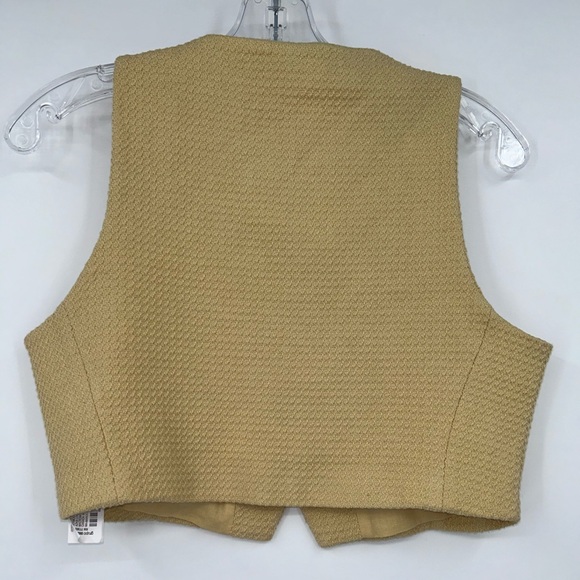 Zara Brown Vest 100% Cotton Size Medium - Picture 2 of 2